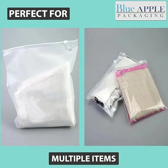 13X18 inches Resealable Poly Bags With Slide Seal 2.75 Mil (LDPE)