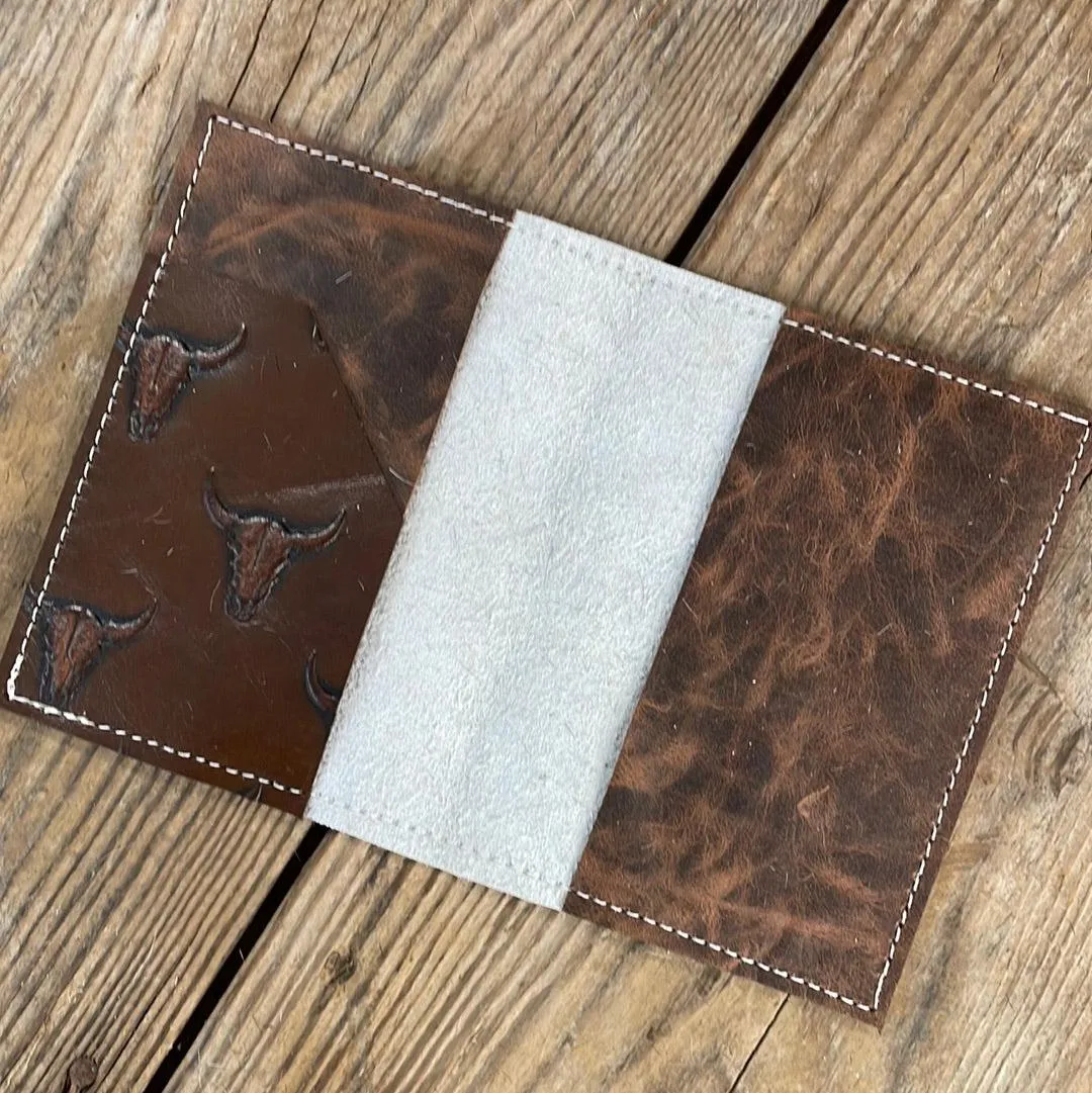 214 Passport Cover - Brindle w/ Mahogany Skulls