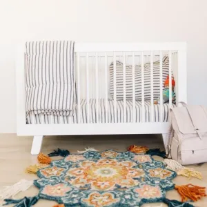 3 Piece Crib Set - Breton Stripe Cream and Navy