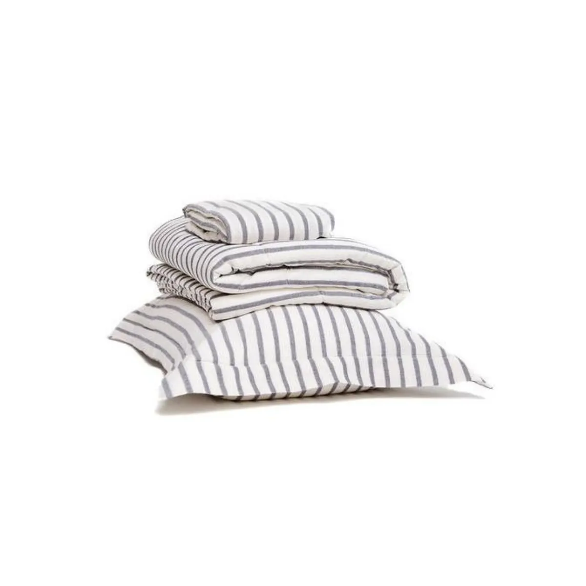 3 Piece Crib Set - Breton Stripe Cream and Navy
