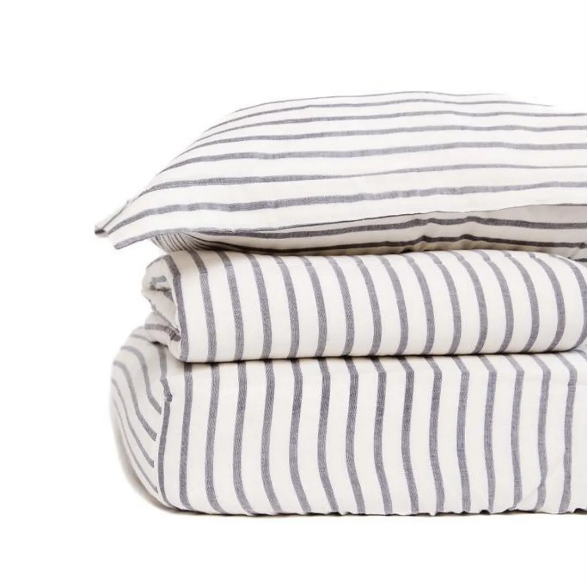3 Piece Crib Set - Breton Stripe Cream and Navy
