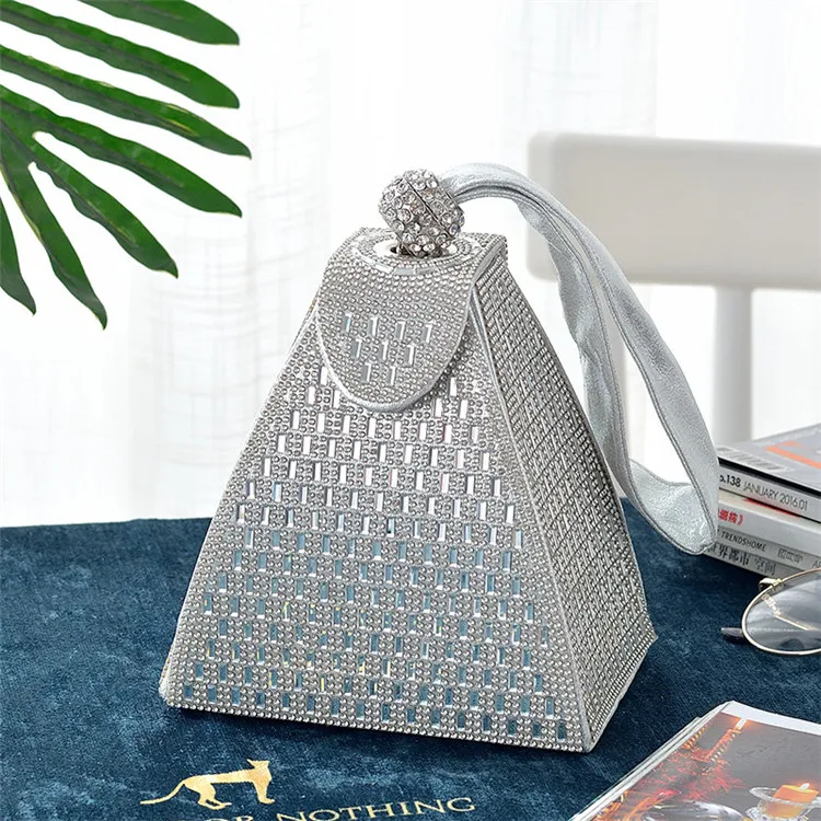 36 Pieces) Wholesale Women Rhinestone Decorative Cone Evening Bag