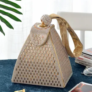 36 Pieces) Wholesale Women Rhinestone Decorative Cone Evening Bag