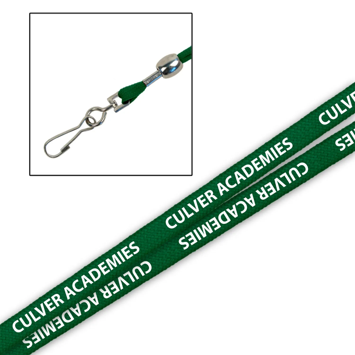 3/8" Printed Lanyard - Hunter Green