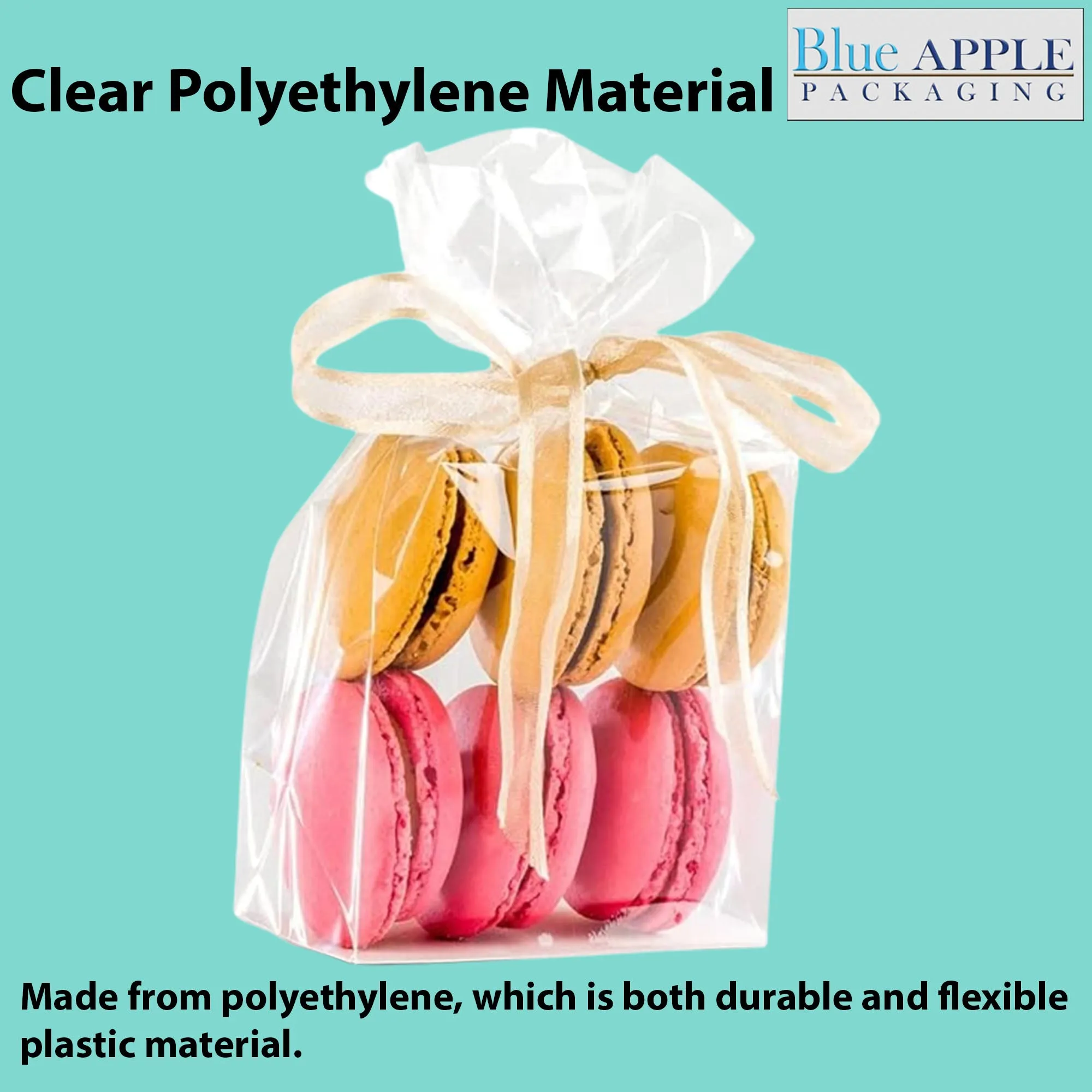 4X2X8 inches Gusseted Poly Bags Clear 1.5 Mil Low Density LDPE
