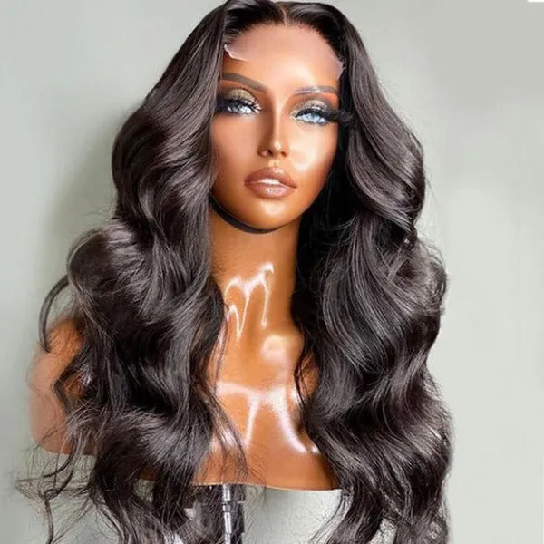5x5 Lace Closure Wigs Body Wave 12A Grade Human Hair Preplucked Wigs with Baby Hair