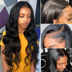 5x5 Lace Closure Wigs Body Wave 12A Grade Human Hair Preplucked Wigs with Baby Hair