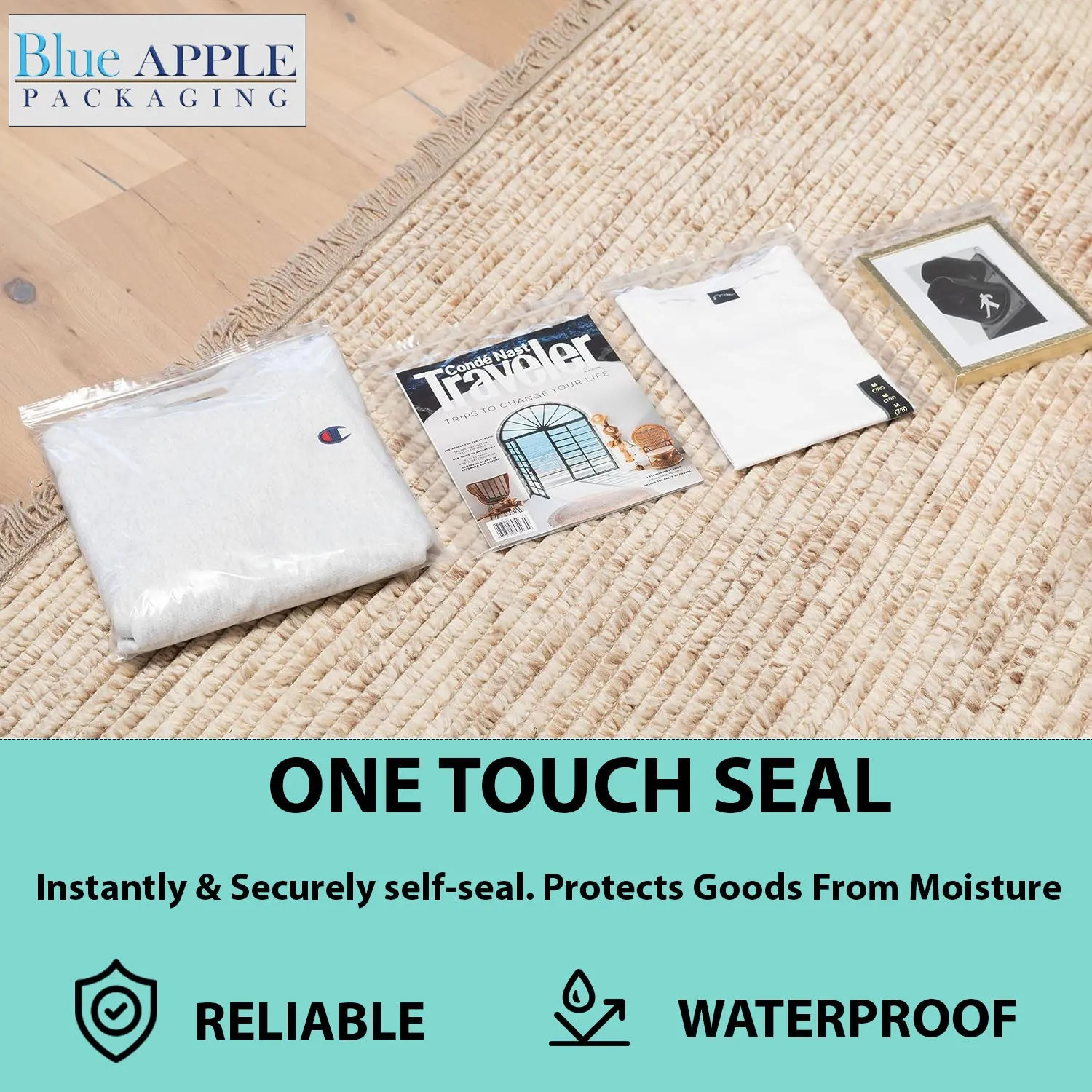 5X8 inches Reclosable Single Line Zipper Poly Bags 2 Mil (LDPE)