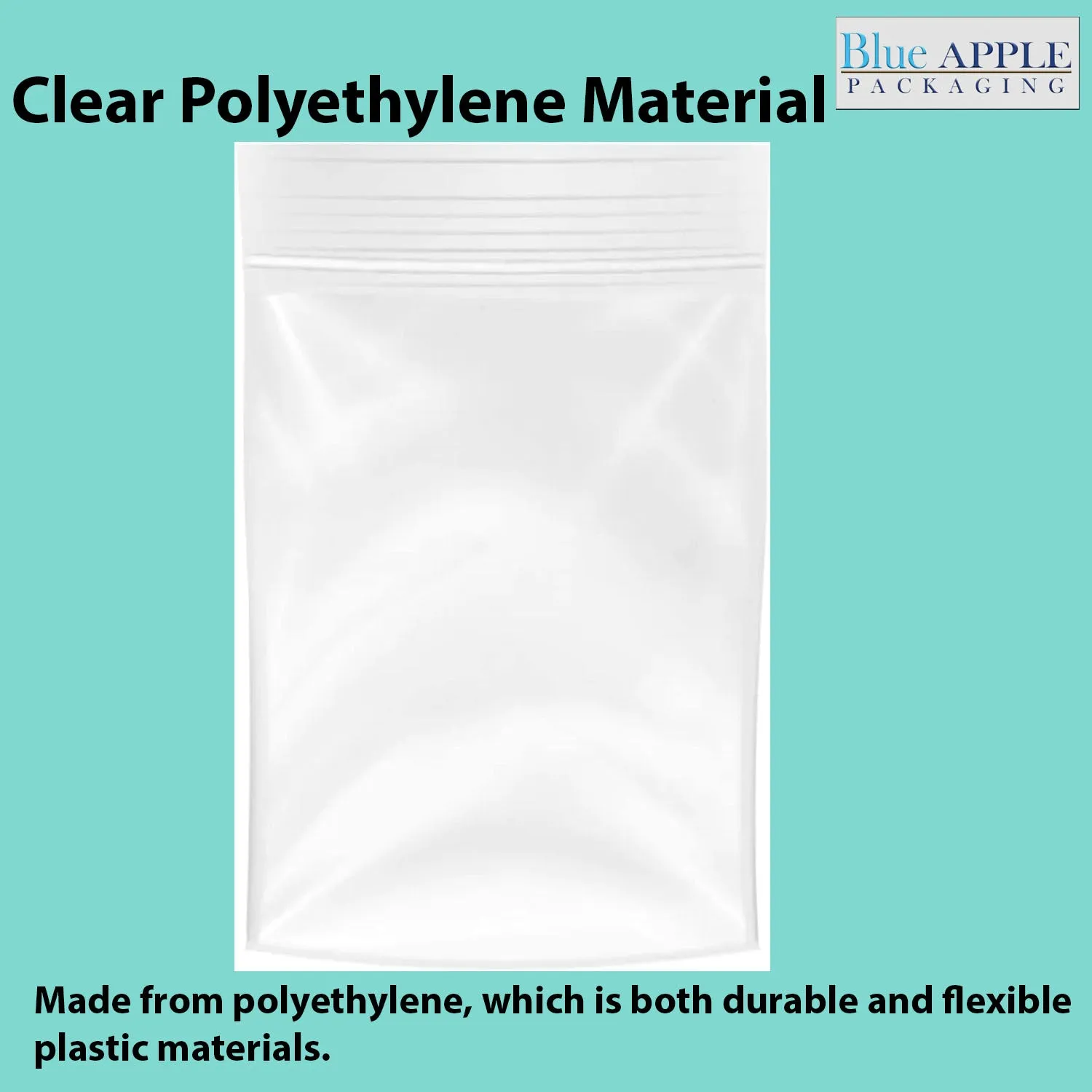 5X8 inches Reclosable Single Line Zipper Poly Bags 2 Mil (LDPE)