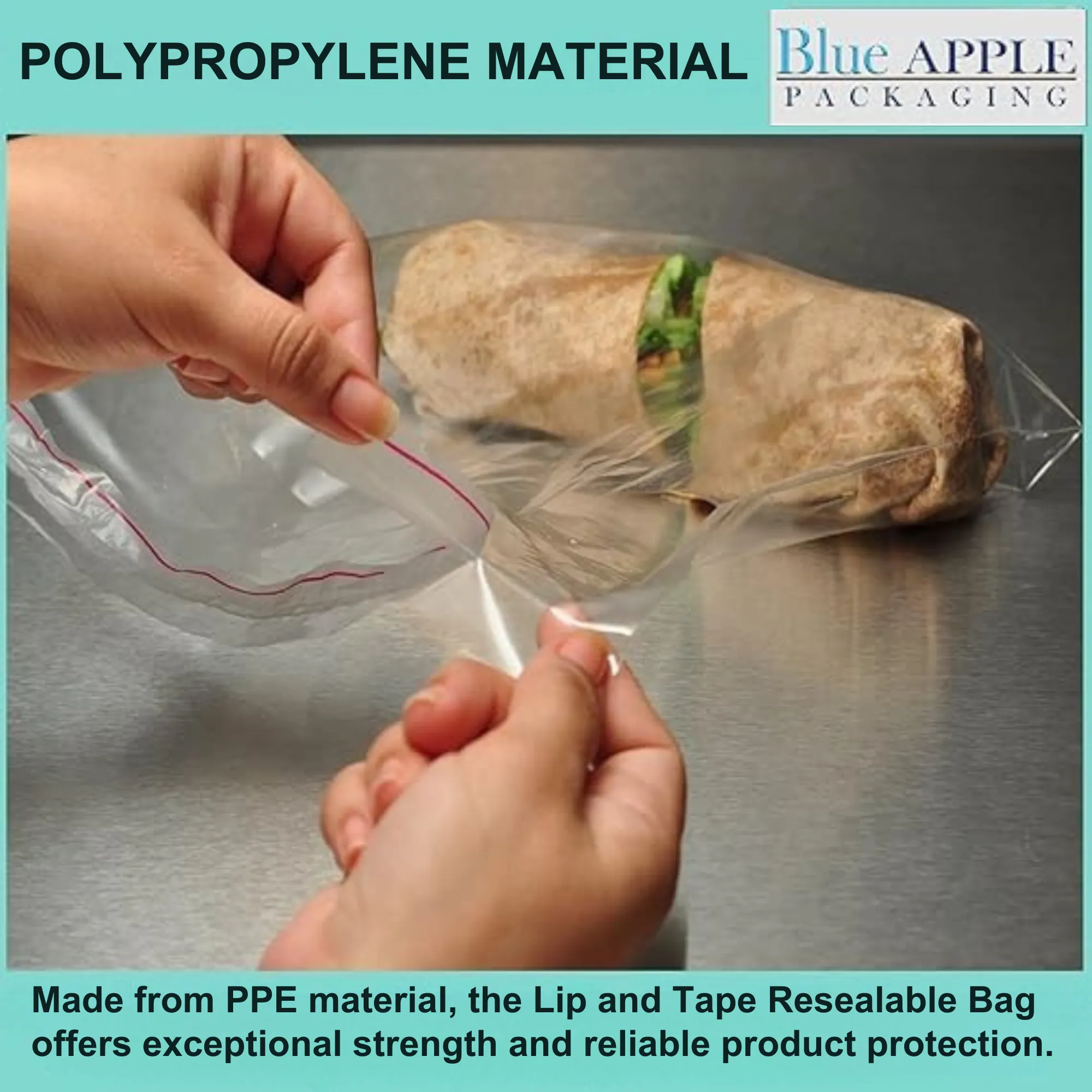 6X6 1.5 inches Lip and Tape Resealable Bags Co-Extruded 1.25 Mil PPE