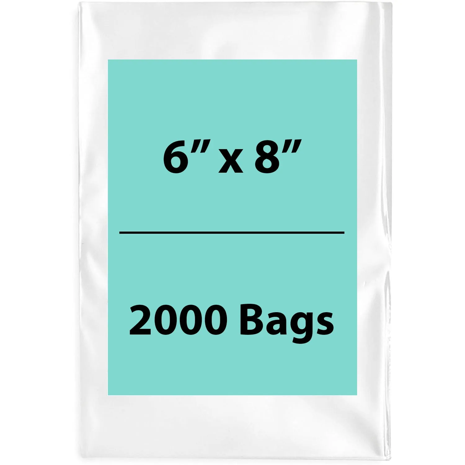 6X8 inches Clear Flat Poly Bags 1.5Mil Open Top (LDPE)