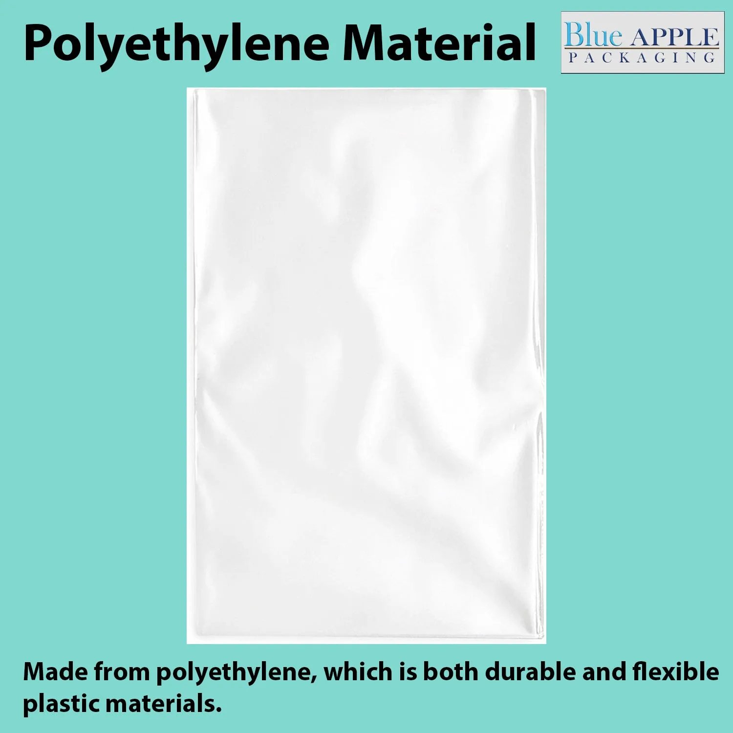 6X8 inches Clear Flat Poly Bags 1.5Mil Open Top (LDPE)