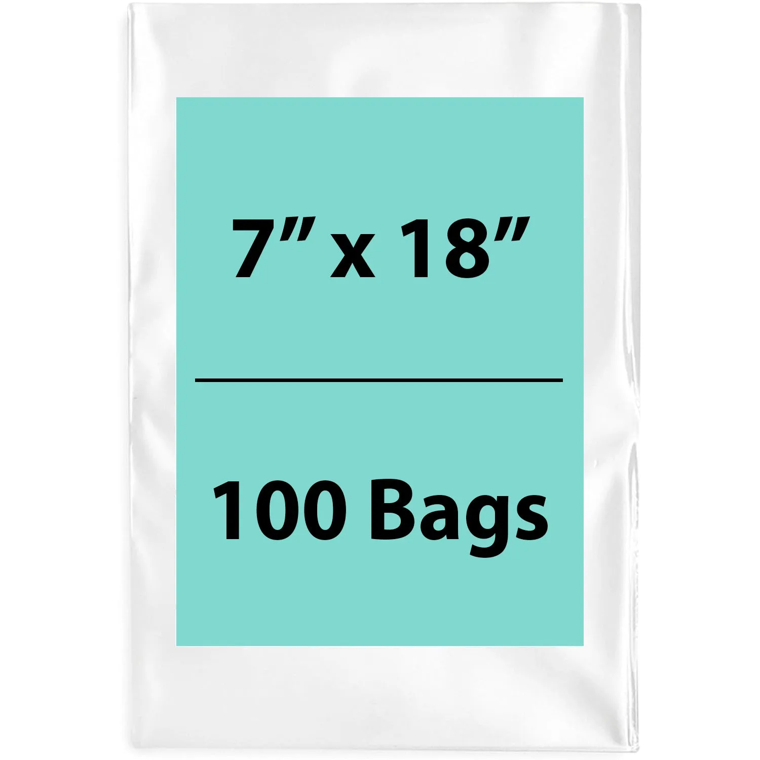 7X18 inches Clear Flat Poly Bags 1.5Mil Open Top (LDPE)