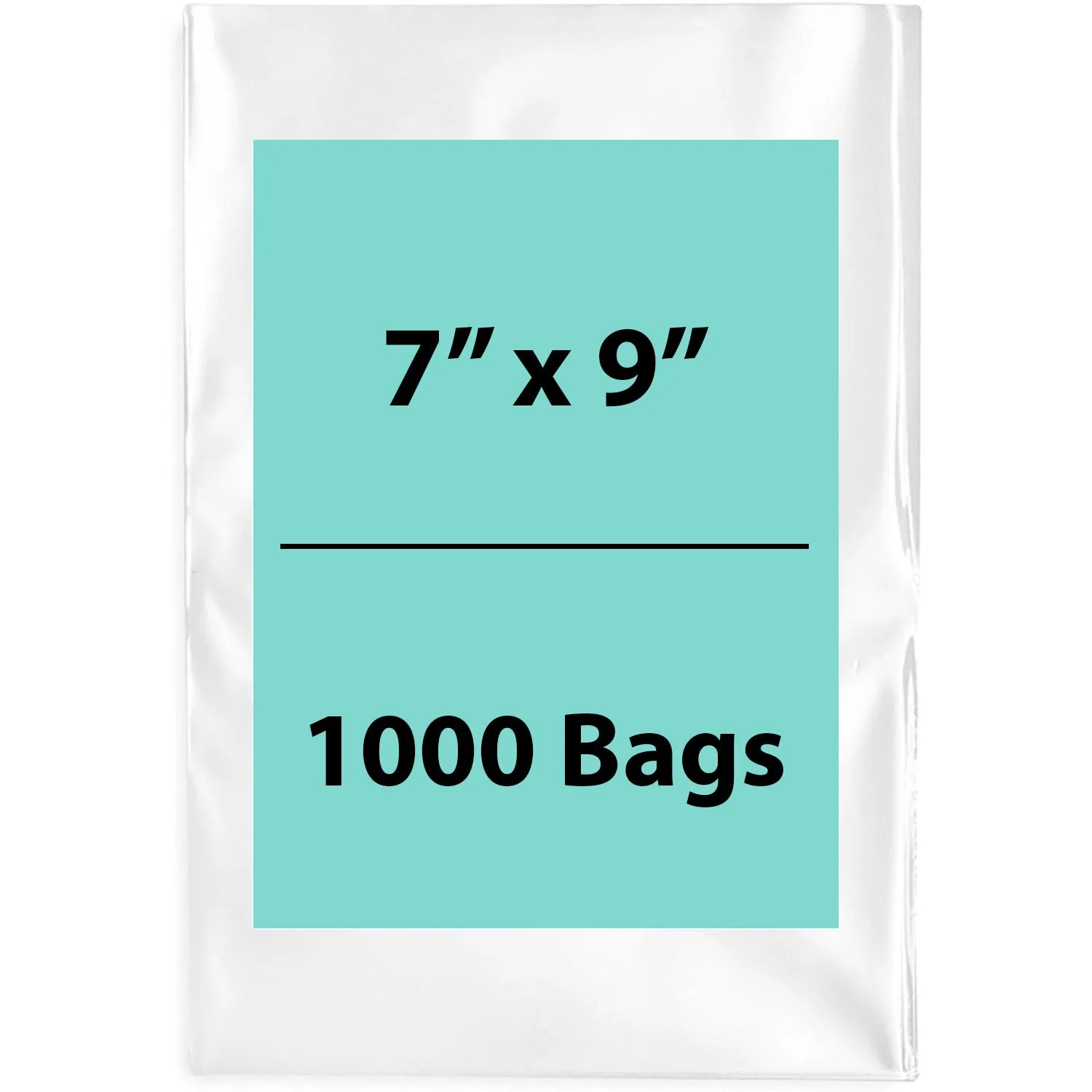 7X9 inches Clear Flat Poly Bags 1.5Mil Open Top (LDPE)