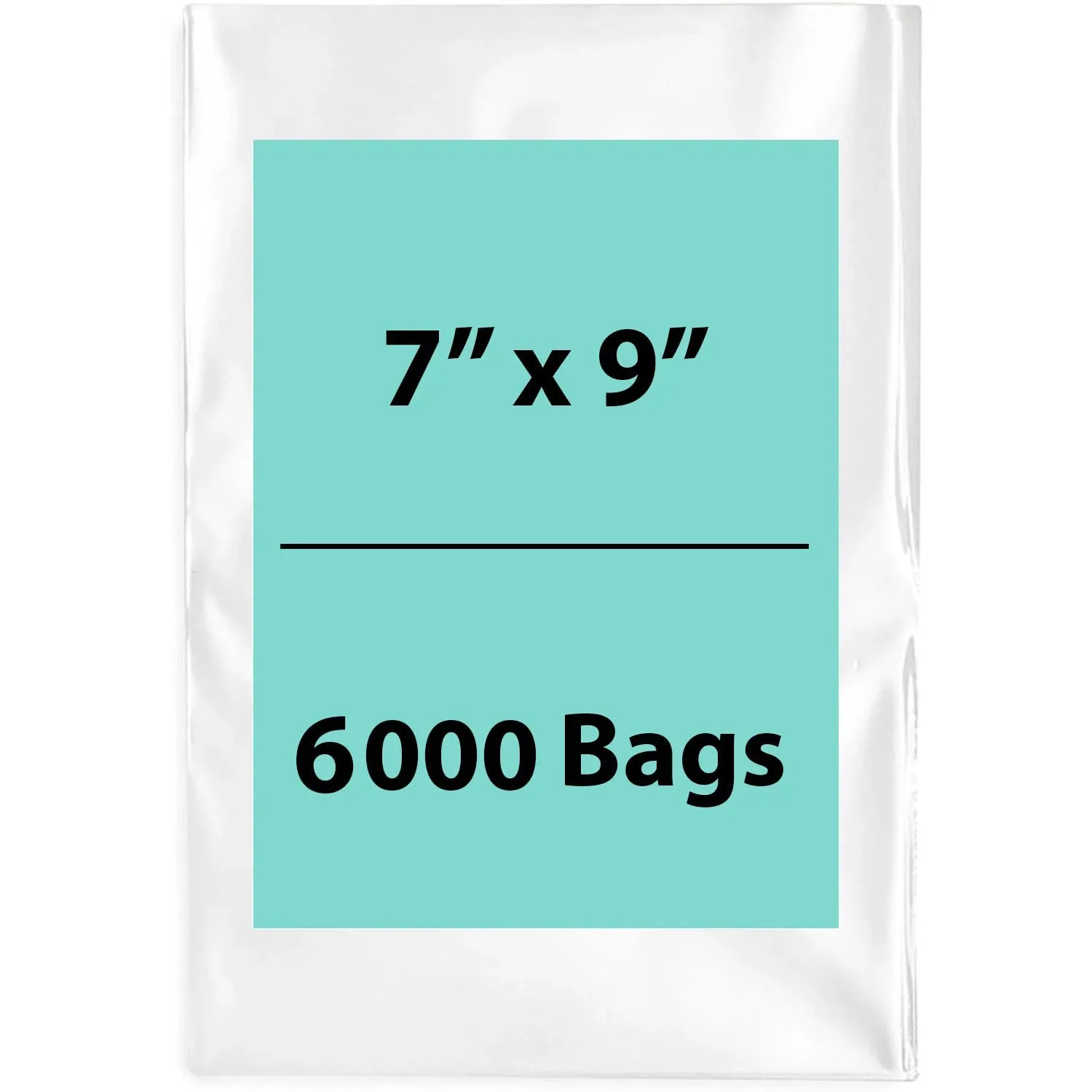 7X9 inches Clear Flat Poly Bags 1.5Mil Open Top (LDPE)
