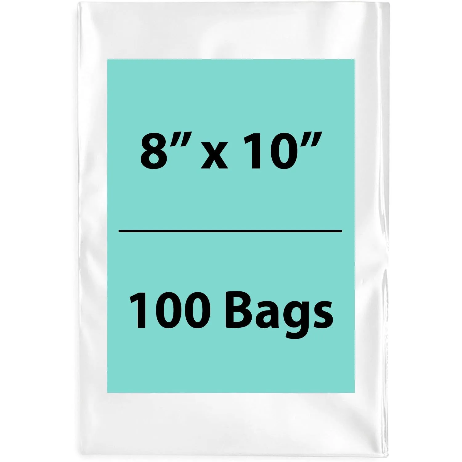 8X10 inches Clear Flat Poly Bags 1.25Mil Open Top (LDPE)