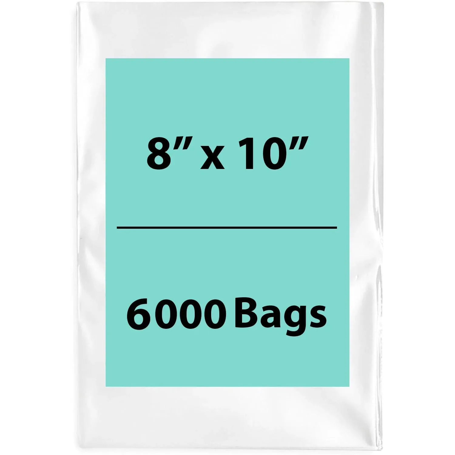 8X10 inches Clear Flat Poly Bags 1.25Mil Open Top (LDPE)