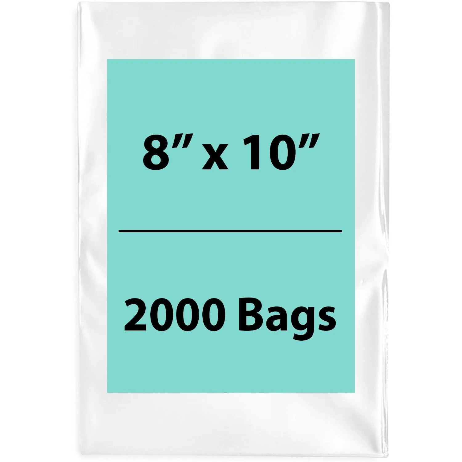 8X10 inches Clear Flat Poly Bags 1.25Mil Open Top (LDPE)