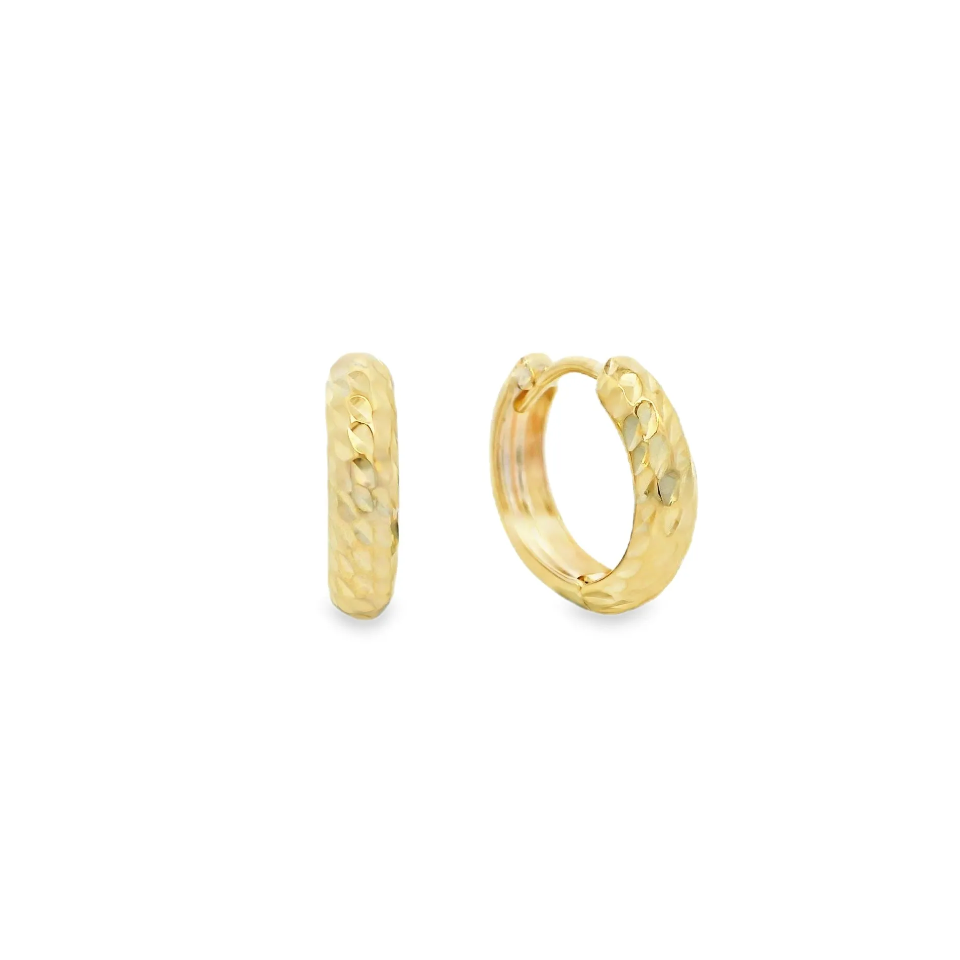 9ct Yellow Gold Small Patterned Hoops GEAR377