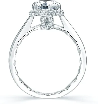 A.Jaffe Micro-Pave Halo Diamond Engagement Ring