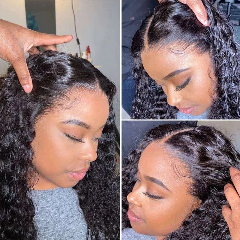 Alipop Deep Curly 4x4 HD Lace Closure Human Hair Wigs For Women