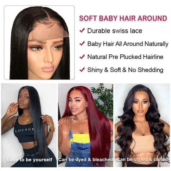 Alipop Hair 4x4 Lace Closure Wig Straight Hairstyles 100% Real Hair Wigs