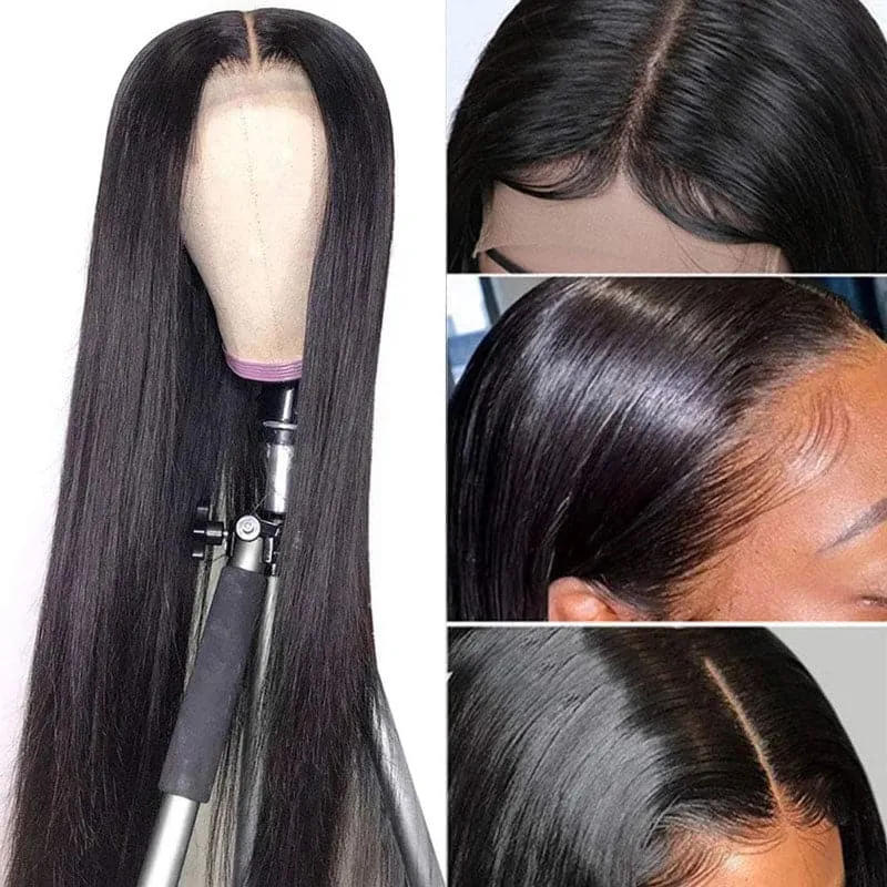 Alipop Hair 4x4 Lace Closure Wig Straight Hairstyles 100% Real Hair Wigs