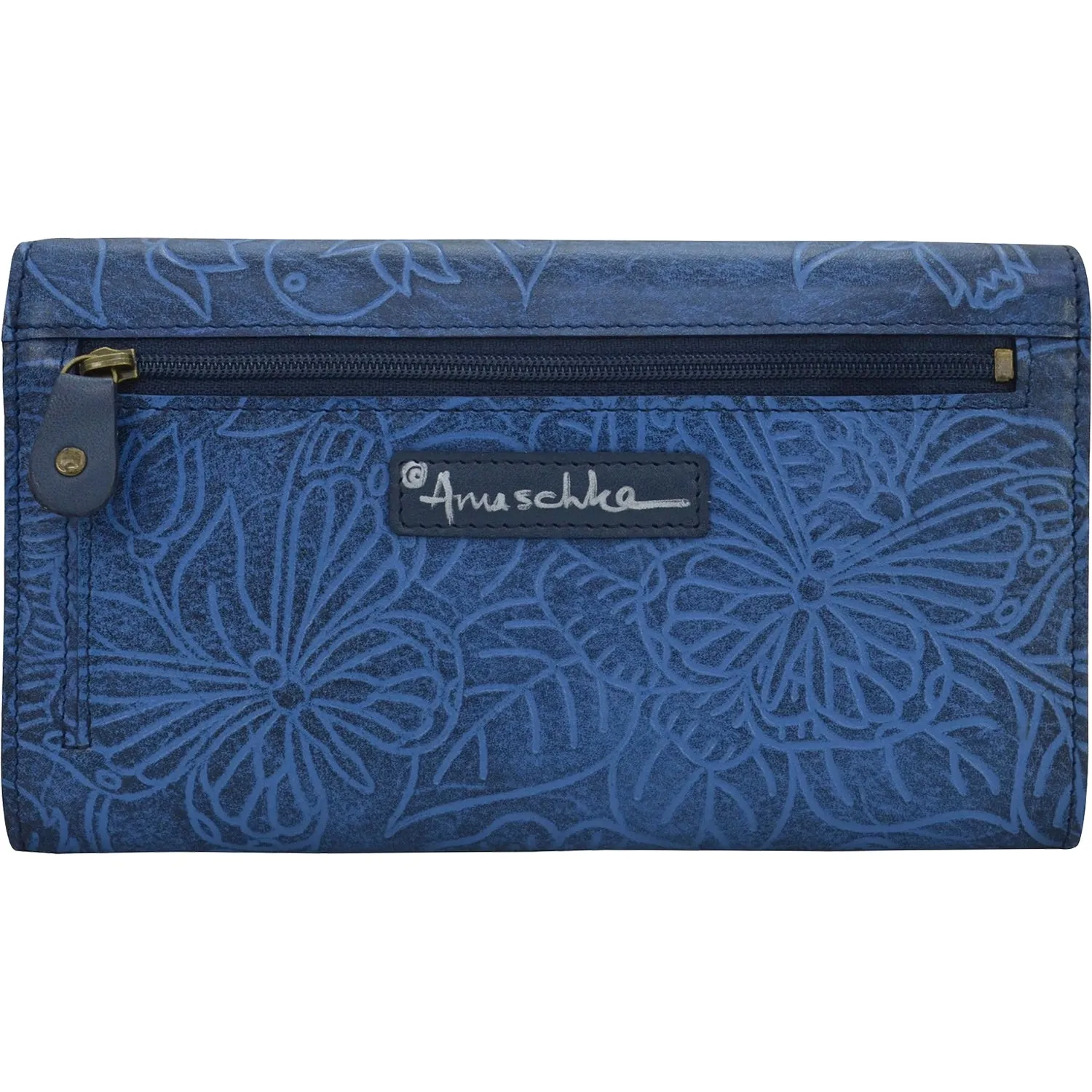 Anuschka Accordion Flap Wallet Ocean Leather