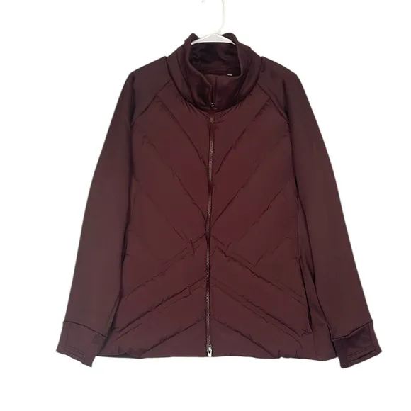 Athleta Inlet down filled puffer quilted jacket coat warm winter plus size