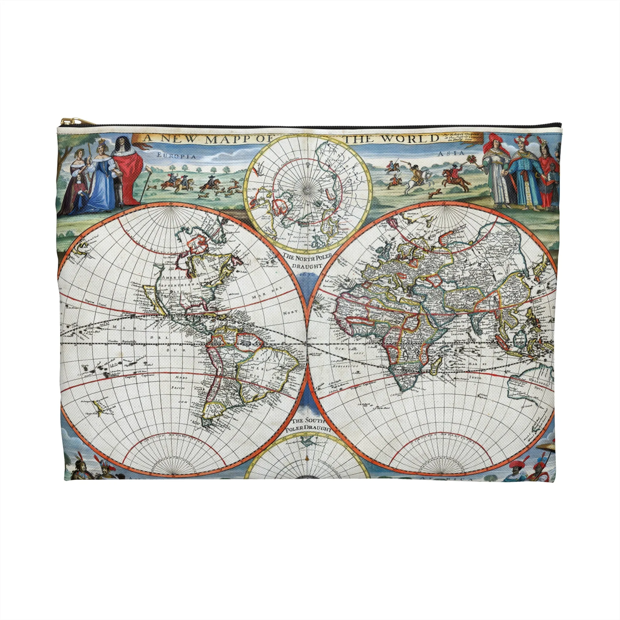 Atlas 1676 Map Institute Natural Philosophy Accessory Pouch
