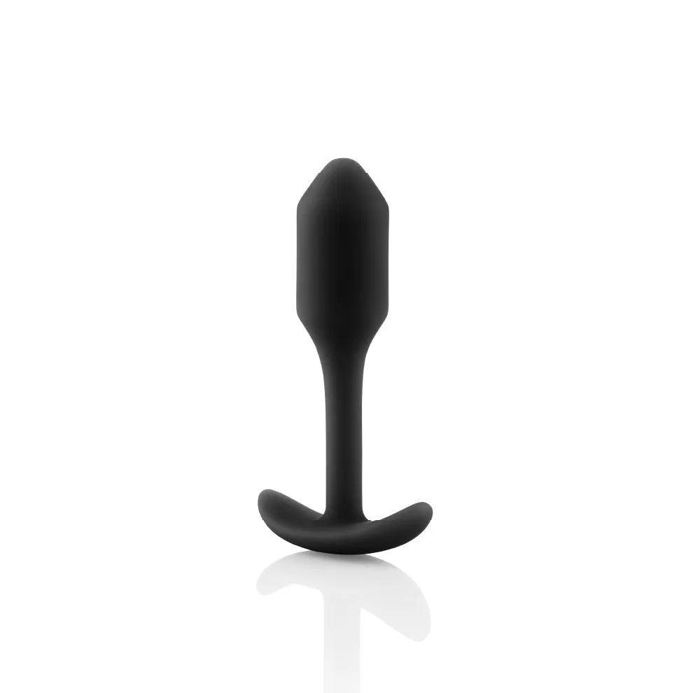B-vibe Snug Plug 1 Weighted Silicone Butt Plug - 2 oz - Black