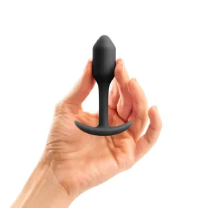 B-vibe Snug Plug 1 Weighted Silicone Butt Plug - 2 oz - Black