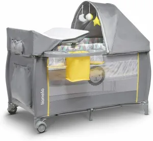 Baby bed toddler travel cot changing accessories SVEN LIONELO YELLOW SCANDI