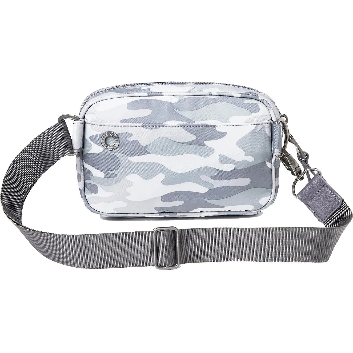 Baggallini Downtown Waist Bag Grey Camo Nylon