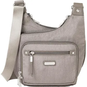 Baggallini RFID Cross City Bagg Sterling Shimmer Nylon