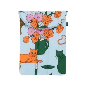 Baggu Puffy 13/14 inch Laptop Sleeve, Table Cats