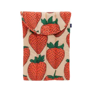 Baggu Puffy 16 inch Laptop Sleeve, Strawberry