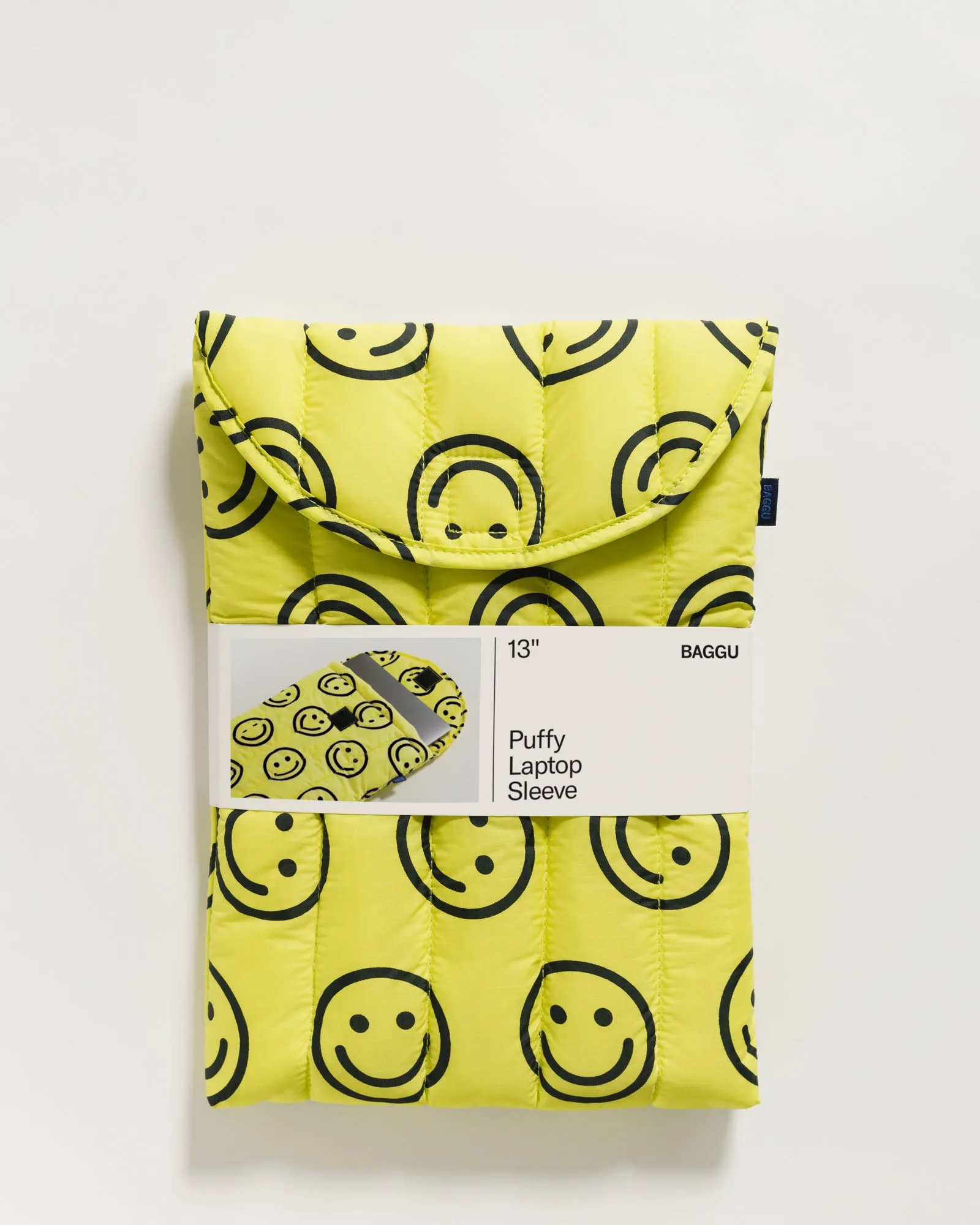 BAGGU Puffy Laptop Sleeve 13"/14" - Yellow Happy