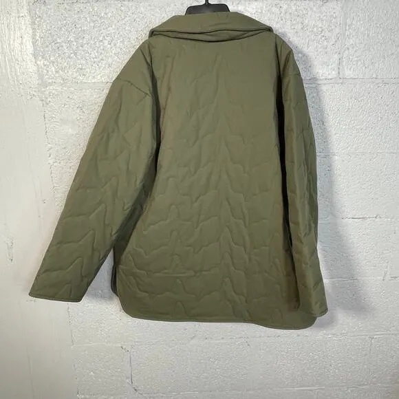 Bass Outdoor Women's Quilted Long-Sleeve Jacket green medium
