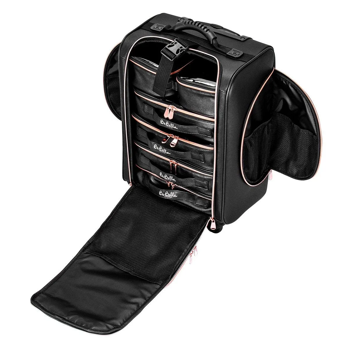 BE BELLA NYLON MAKEUP TROLLEY TRAVEL CASE