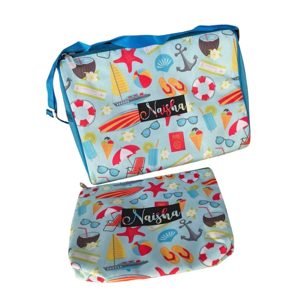 Beach theme Swimming Bag with Wet Pouch