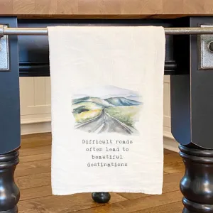 Beautiful Destinations Watercolor - Cotton Tea Towel