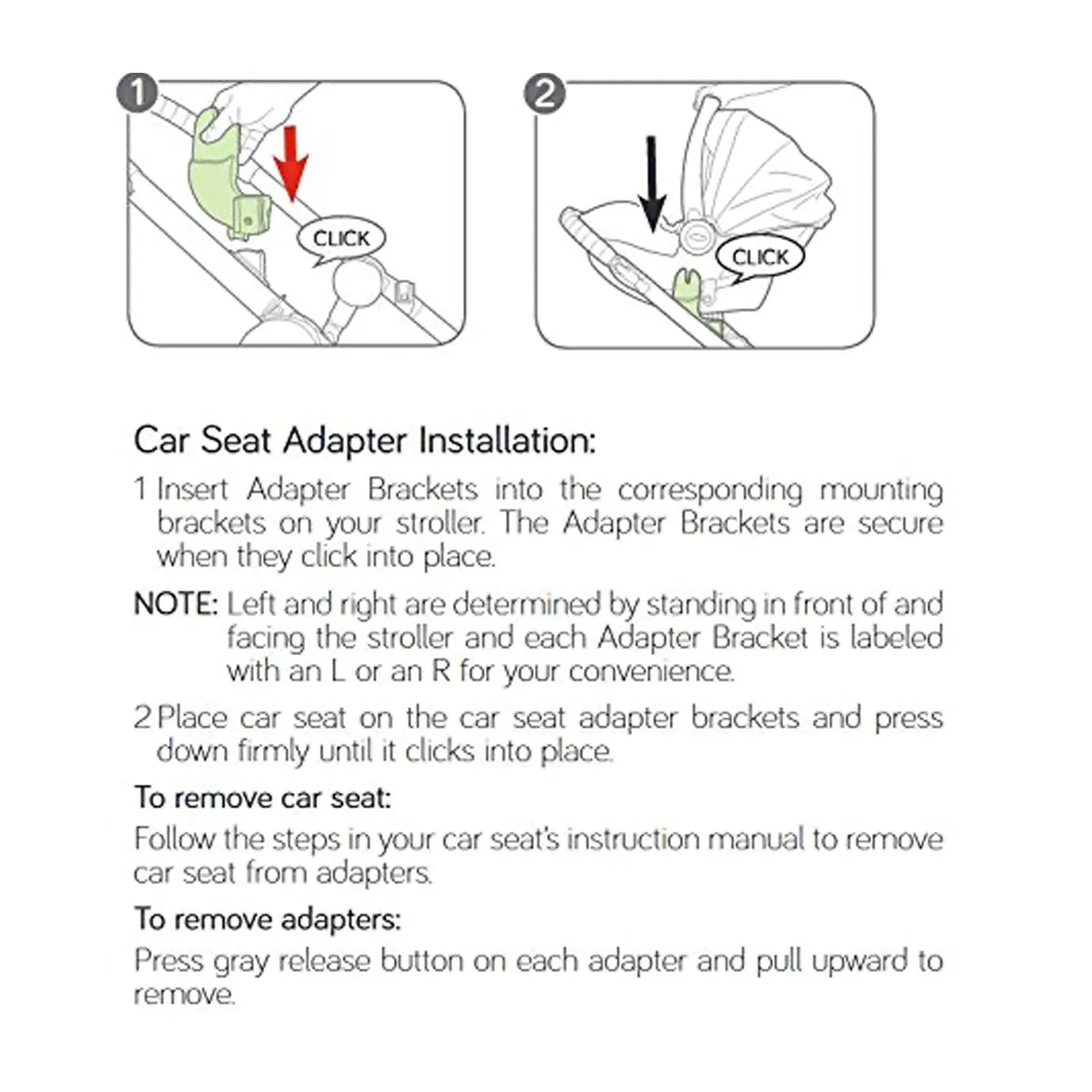 Bebelelo Car Seat Adapter City Select, Lux, City Select 2 for City Go and Graco
