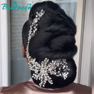BeQueen “Collin” Perruque de mariage noir Chignon avec Lace Frontale 13x4