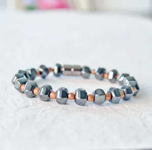 Black Magnetic Therapy Bracelet with Copper