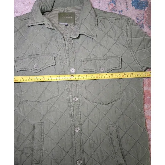 Blank NYC Shacket Happy Camper Green Quilted Jacket Size Small