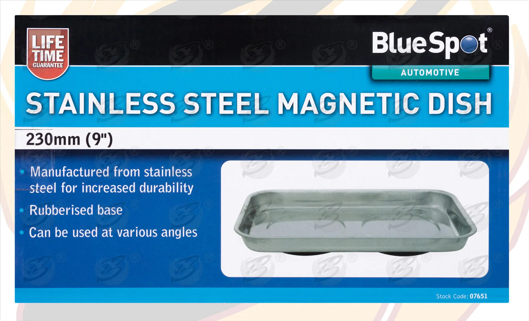 BLUESPOT 9" STAINLESS STEEL DOUBLE MAGNETIC PARTS TRAY