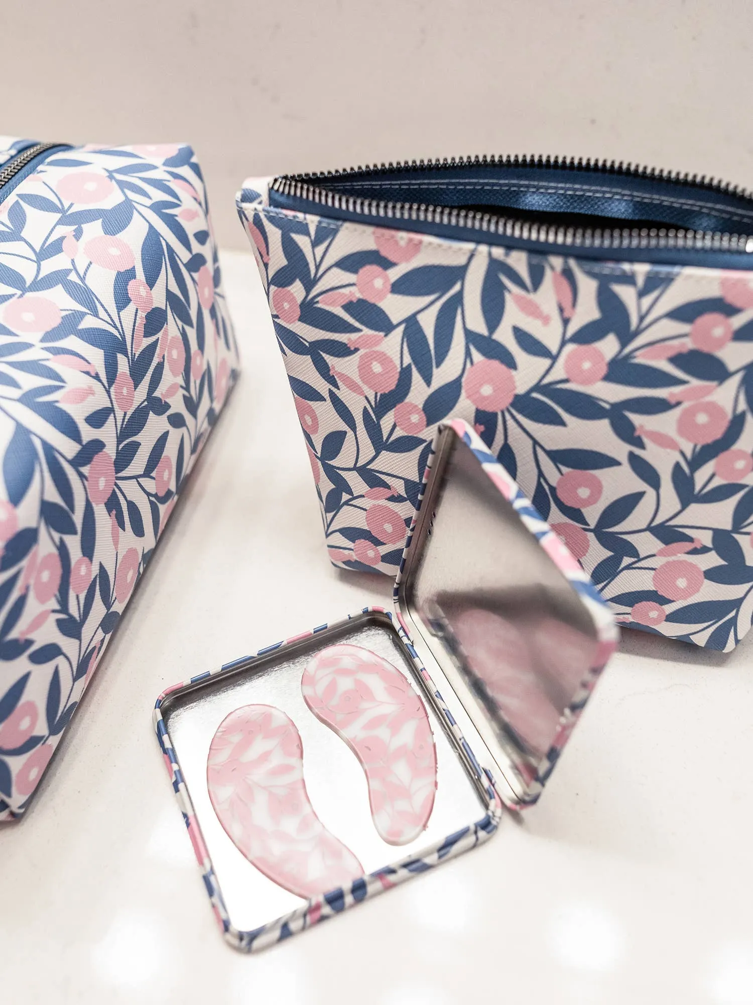 Blushing Dahlias Loaf Cosmetic Pouch