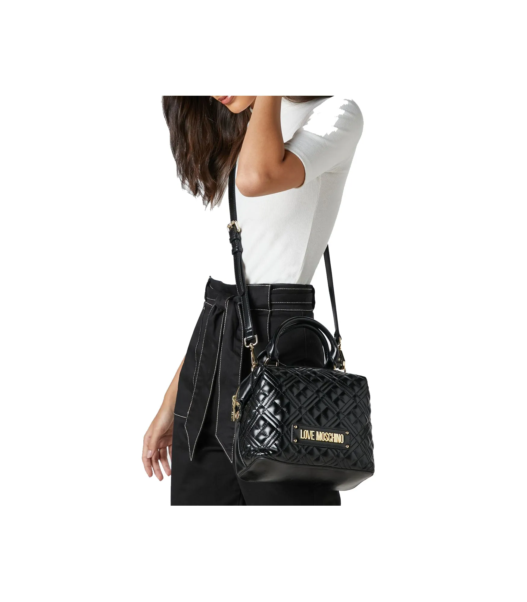 Borsa Quilted Nappa Pu - Nero