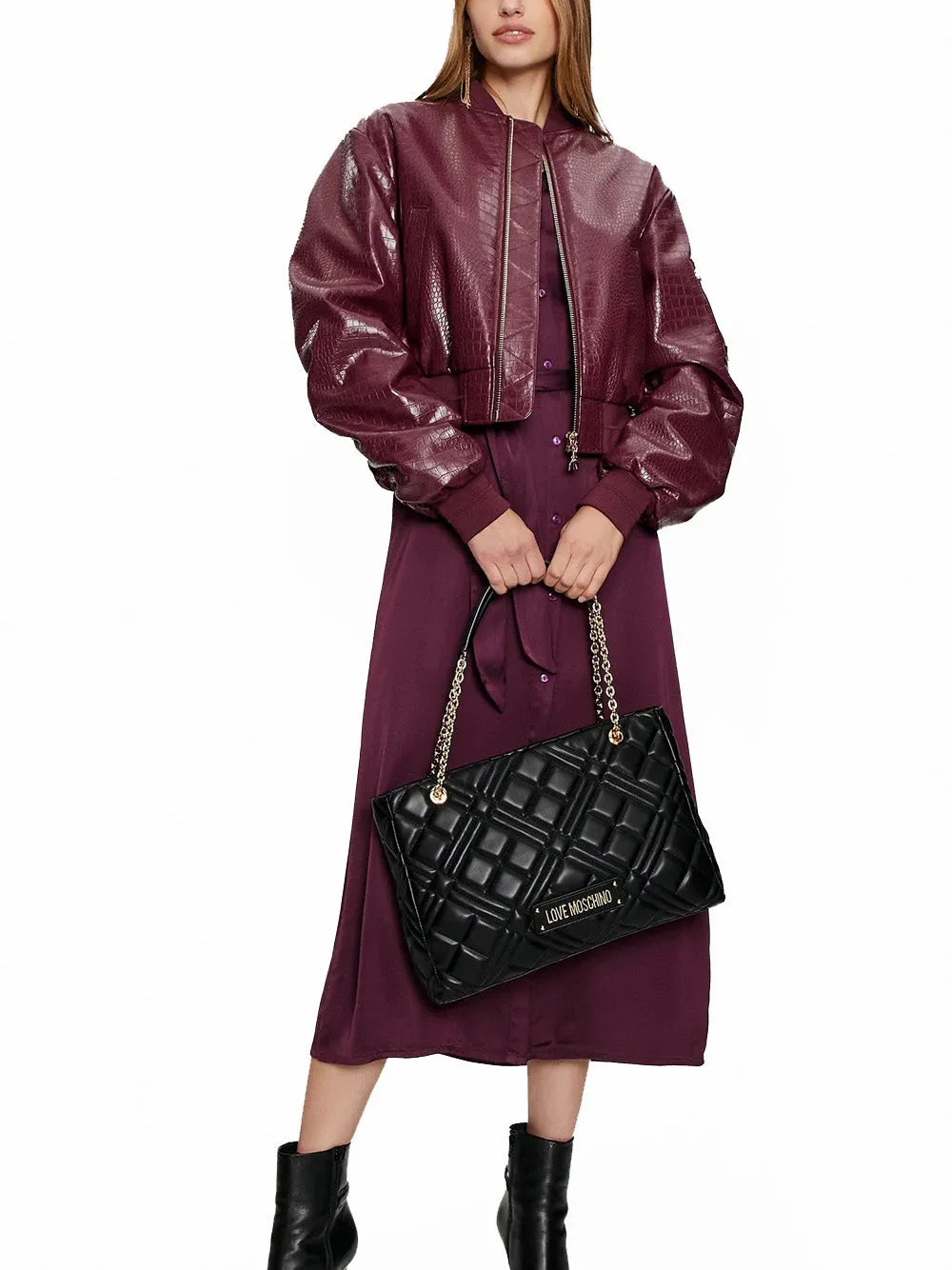 Borsa Quilted Pu - Nero